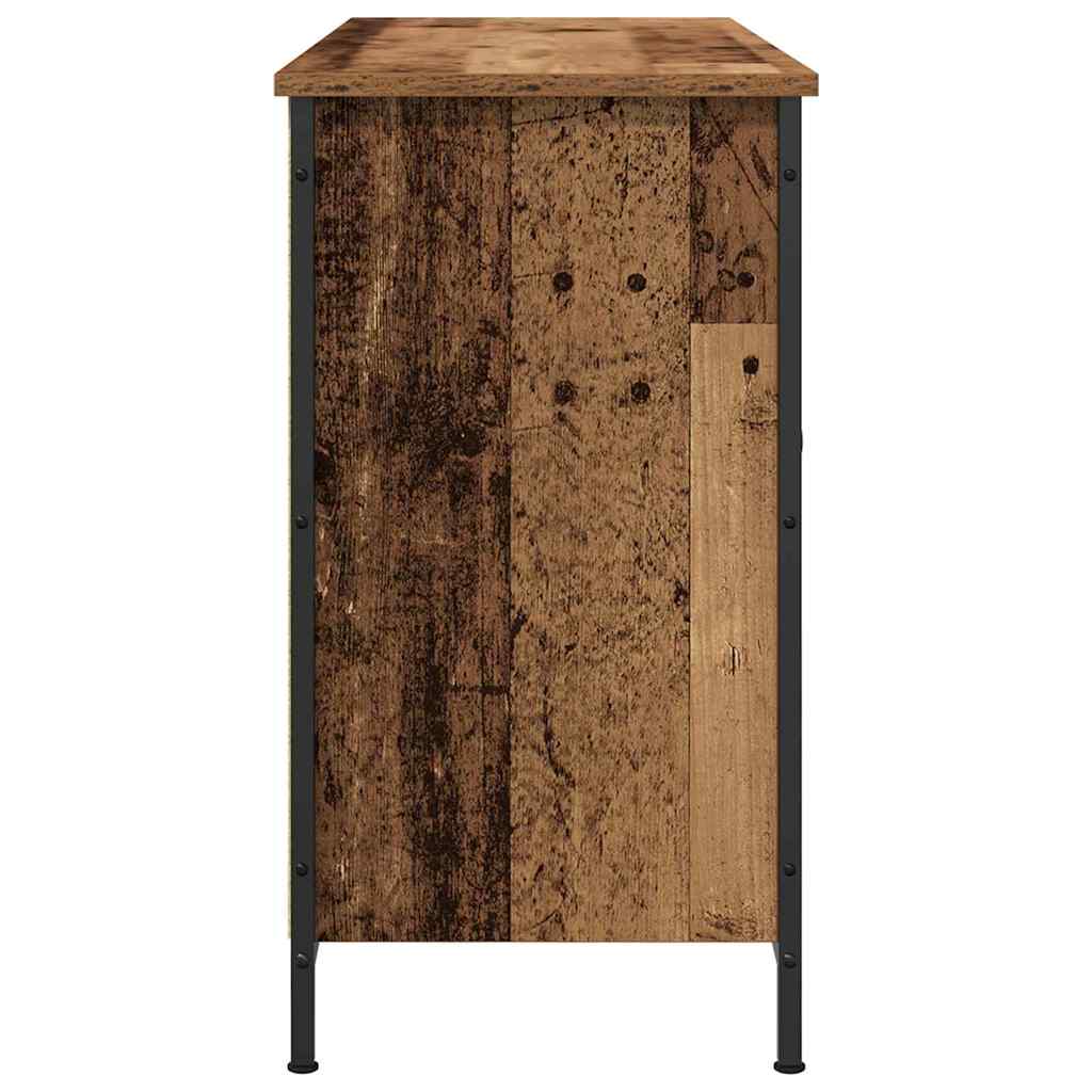 Aparador de TV vidaXL Caramelo Artesanal 101x35x65 cm em Madeira de Engenharia e Aço
