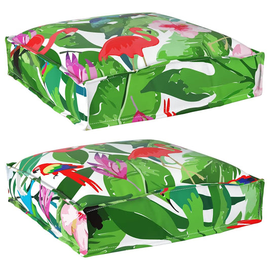 Almofada Floral 2 pcs Multicolor 40 x 40 x 8 cm Tecido Oxford