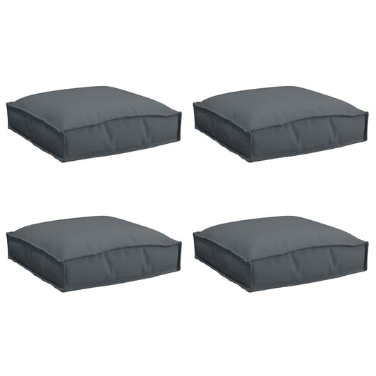 Almofada 4 pcs Antracite 40 x 40 x 8 cm Tecido Oxford