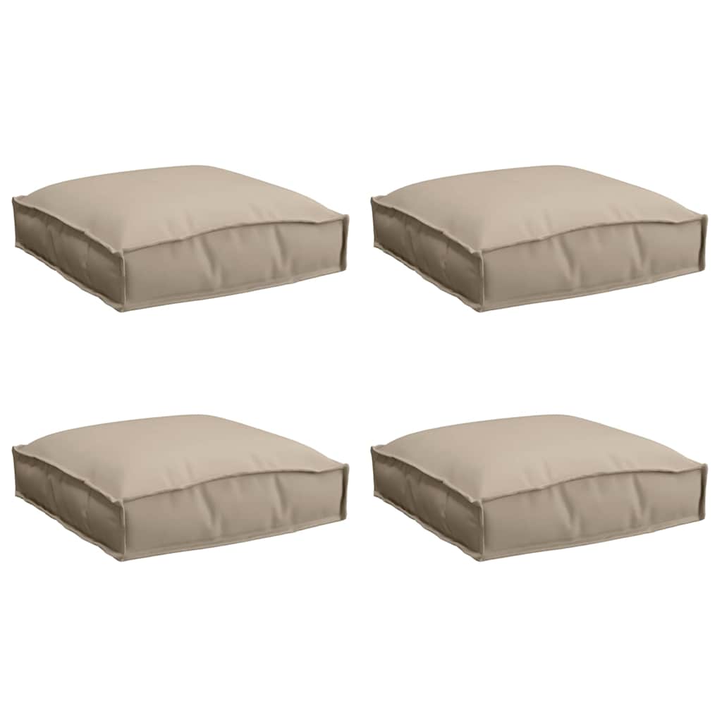 Almofada de palete para assento 4 pcs Cinzento-acastanhado