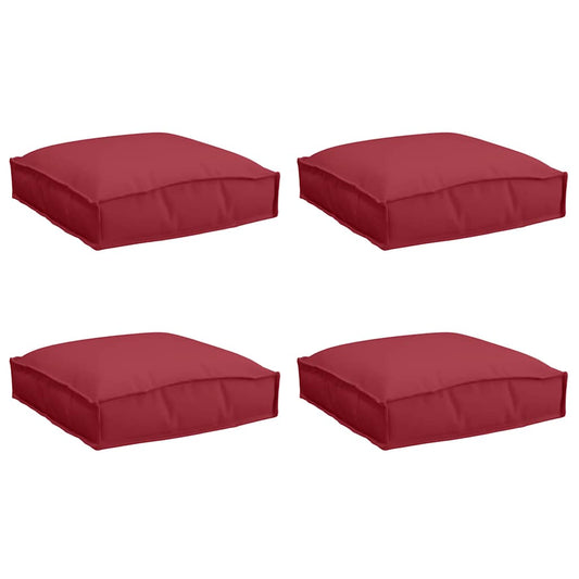 Almofada 4 pcs Vinho Vermelho 40 x 40 x 8 cm Tecido Oxford