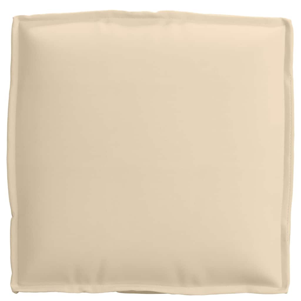 Almofada de palete para assento 6 pcs Bege 40 x 40 x 8 cm