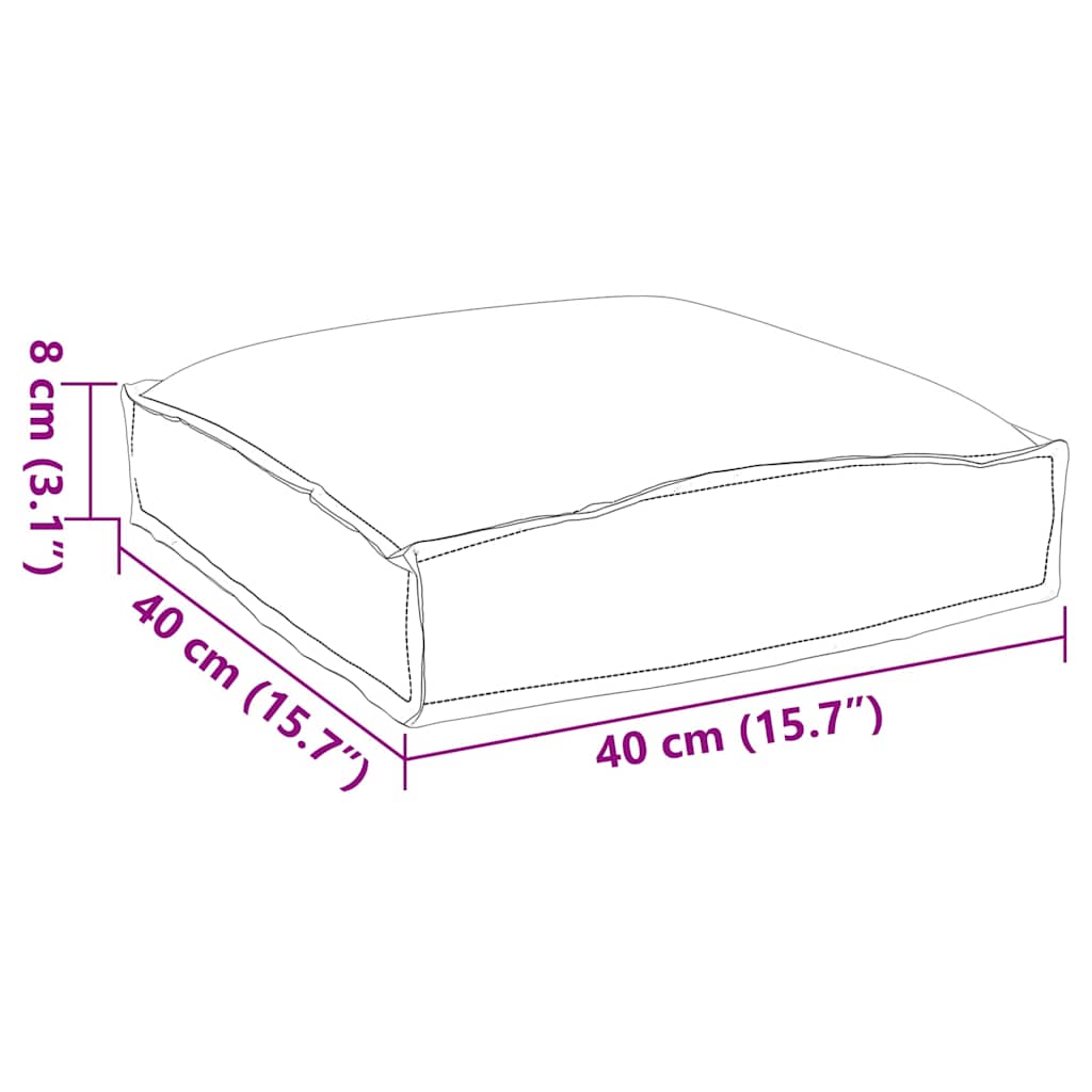 Almofada de palete para assento Floral 6 pcs Padrão de folhas