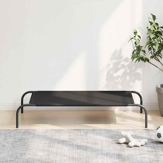Cama para cães elevada 110x65x20 cm tecido oxford e aço preto