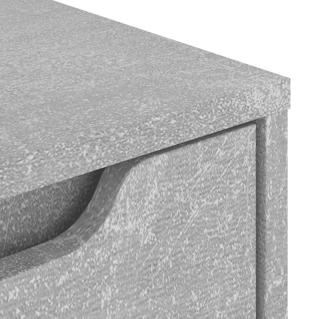 Mesa de cabeceira VISNES concreto cinzento 45x40x50cm