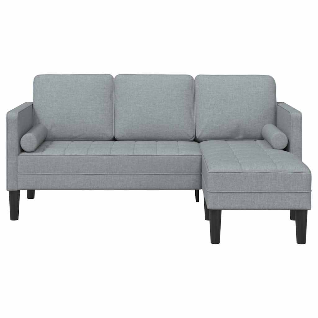 Conjunto de Sofás Cinzento-claro 173 x 131 x 67 cm tecido
