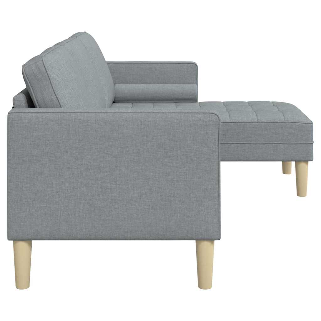 Conjunto de Sofás Cinzento-claro 173 x 131 x 67 cm tecido