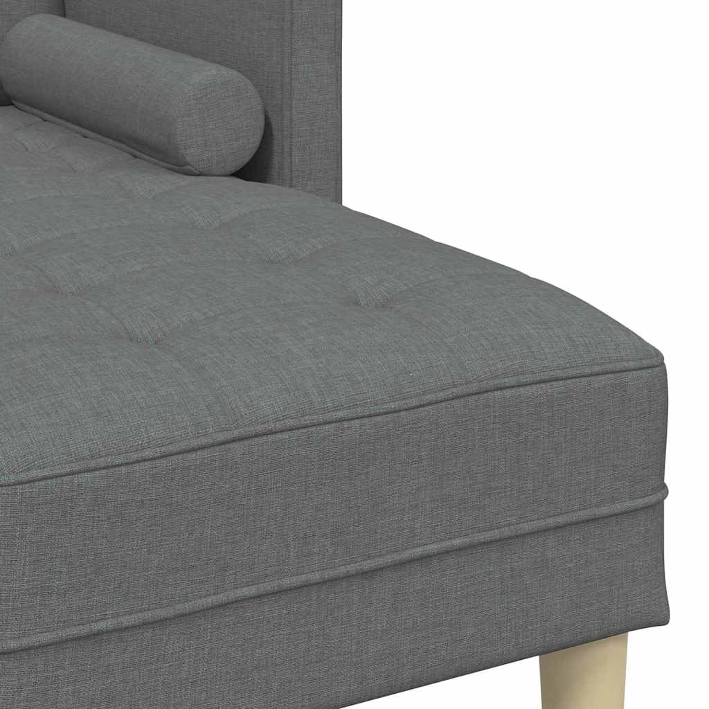 Conjunto de Sofás Cinza Escuro 173 x 131 x 67 cm tecido