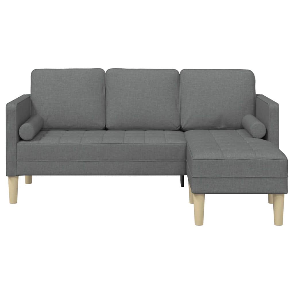 Conjunto de Sofás Cinza Escuro 173 x 131 x 67 cm tecido
