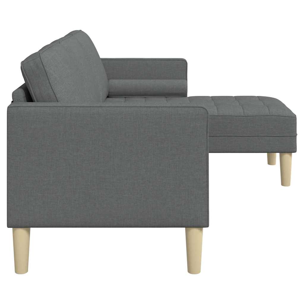 Conjunto de Sofás Cinza Escuro 173 x 131 x 67 cm tecido