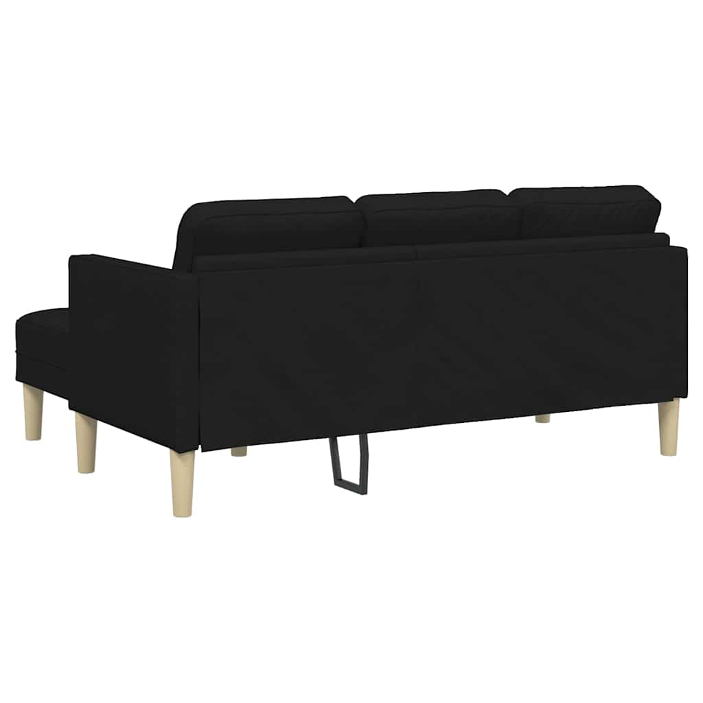 Conjunto de Sofás Preto 173 x 131 x 67 cm tecido
