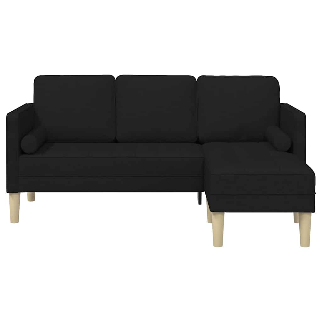 Conjunto de Sofás Preto 173 x 131 x 67 cm tecido