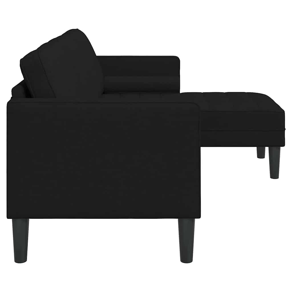 Conjunto de Sofás Preto 173 x 131 x 67 cm tecido
