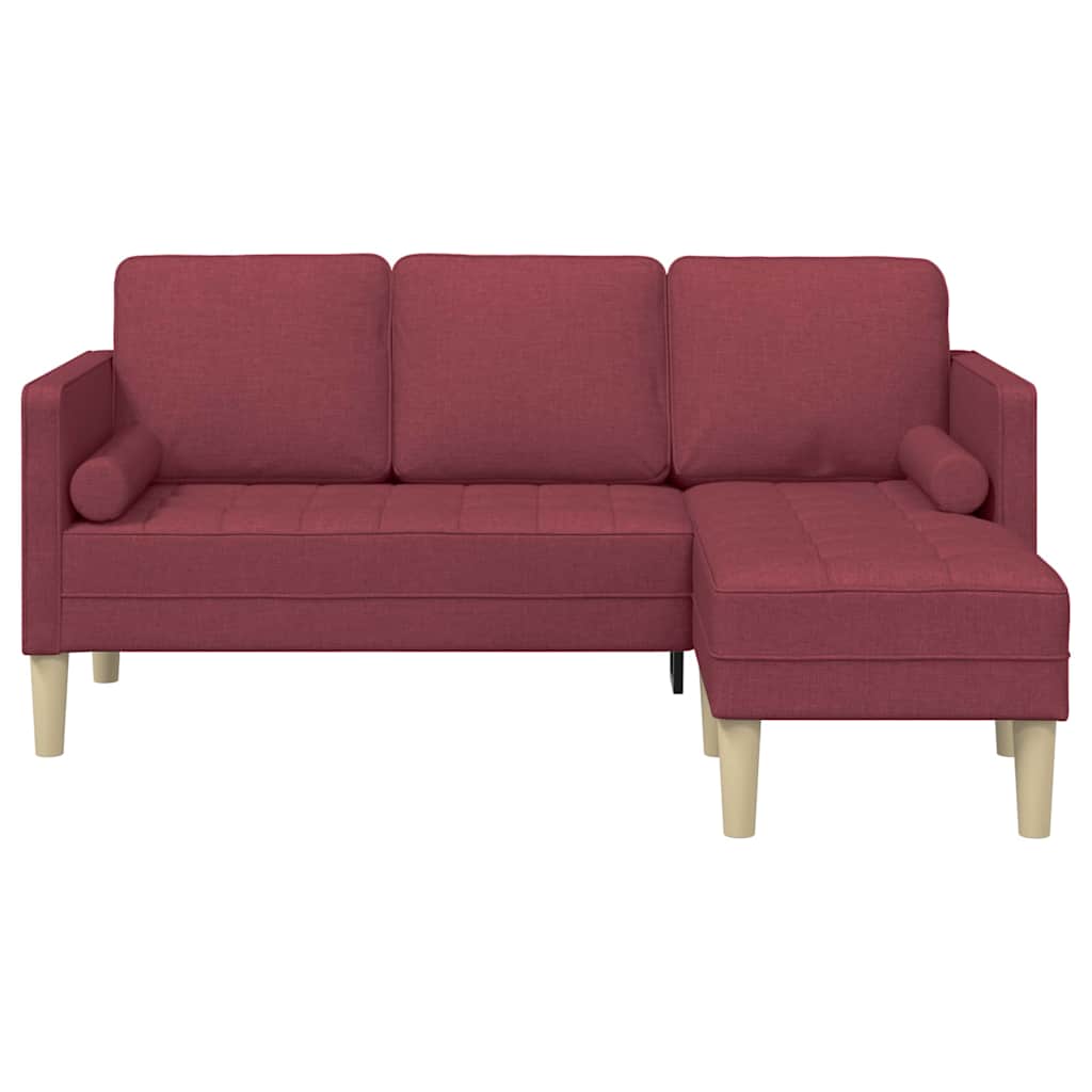 Conjunto de Sofás Vermelho-tinto 173 x 131 x 67 cm tecido