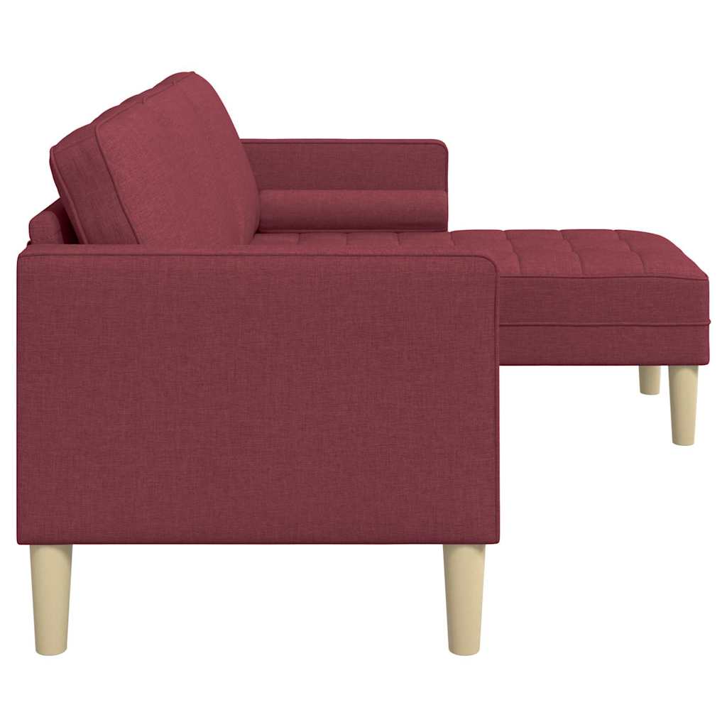 Conjunto de Sofás Vermelho-tinto 173 x 131 x 67 cm tecido