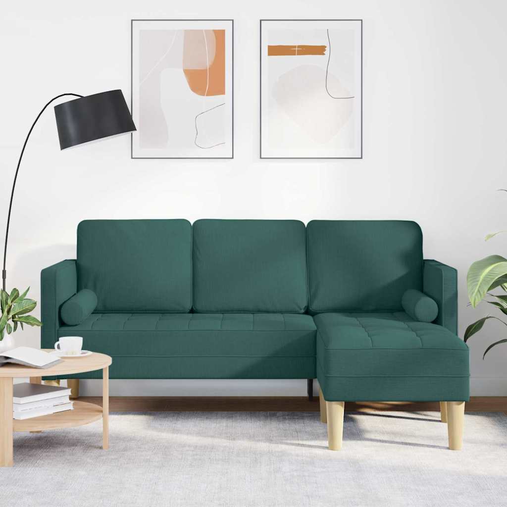 Conjunto de Sofás Verde Escuro 173 x 131 x 67 cm tecido