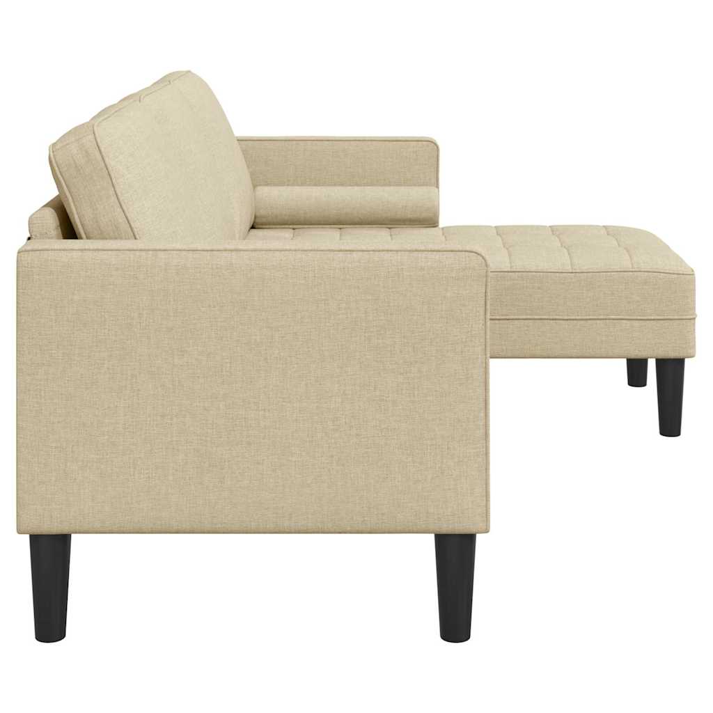 Conjunto de Sofás Creme 173 x 131 x 67 cm tecido