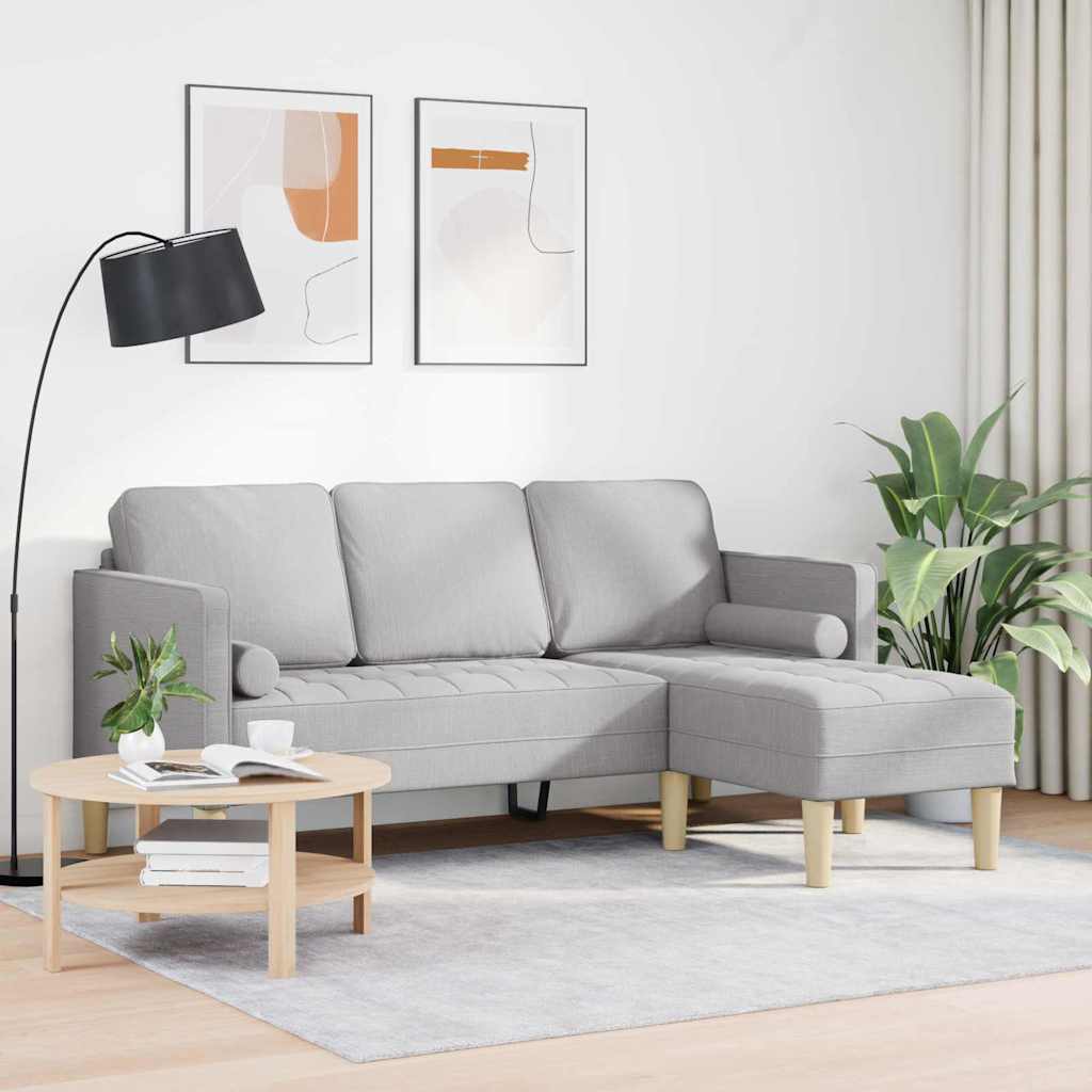 Conjunto de Sofás Cinza Nuvem 173 x 131 x 67 cm tecido