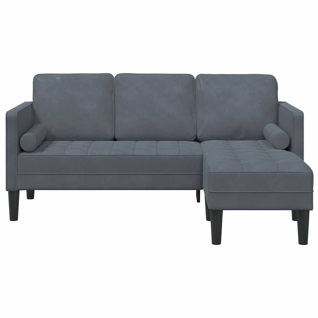Conjunto de Sofás Cinzento escuro 173 x 131 x 67 cm Veludo