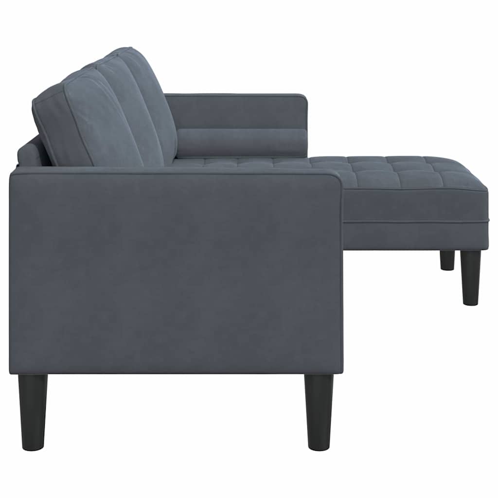 Conjunto de Sofás Cinzento escuro 173 x 131 x 67 cm Veludo