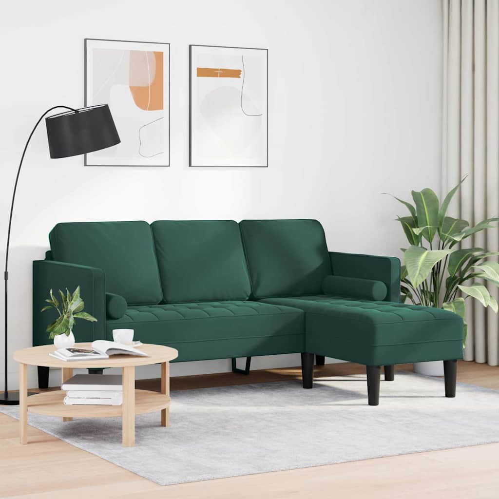 Conjunto de Sofás Verde Escuro 173 x 131 x 67 cm Veludo