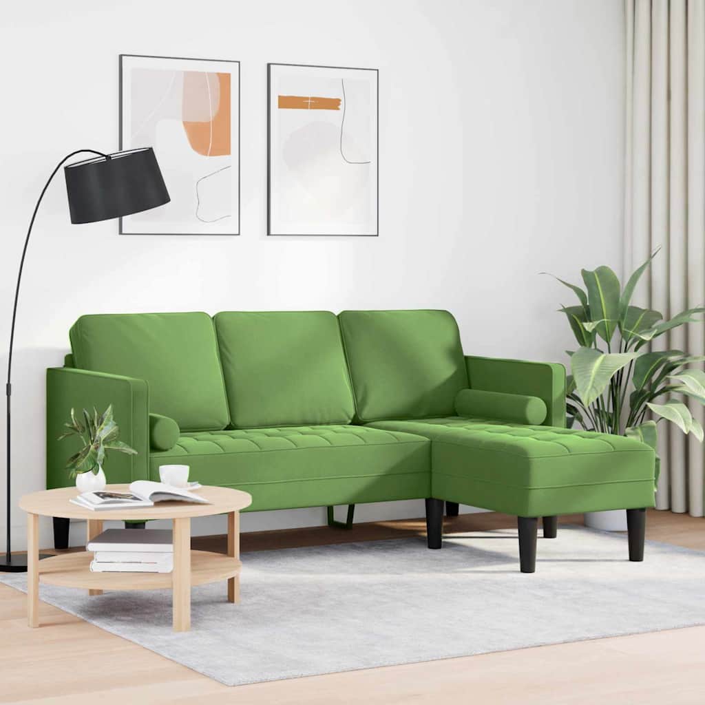 Conjunto de Sofás Verde claro 173 x 131 x 67 cm Veludo