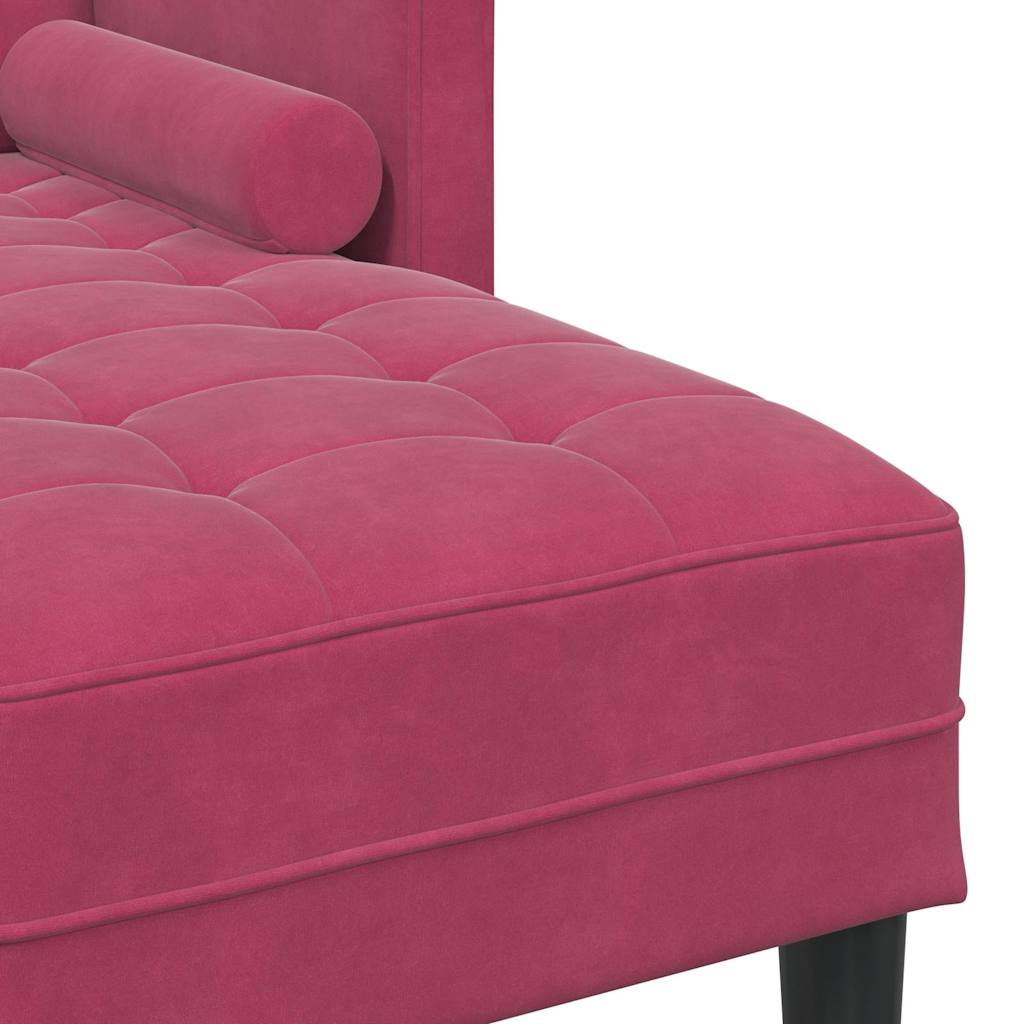 Conjunto de Sofás vermelho tinto 173 x 131 x 67 cm Veludo