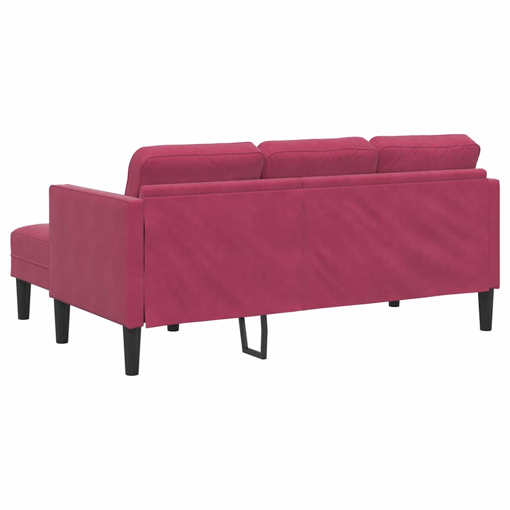 Conjunto de Sofás vermelho tinto 173 x 131 x 67 cm Veludo