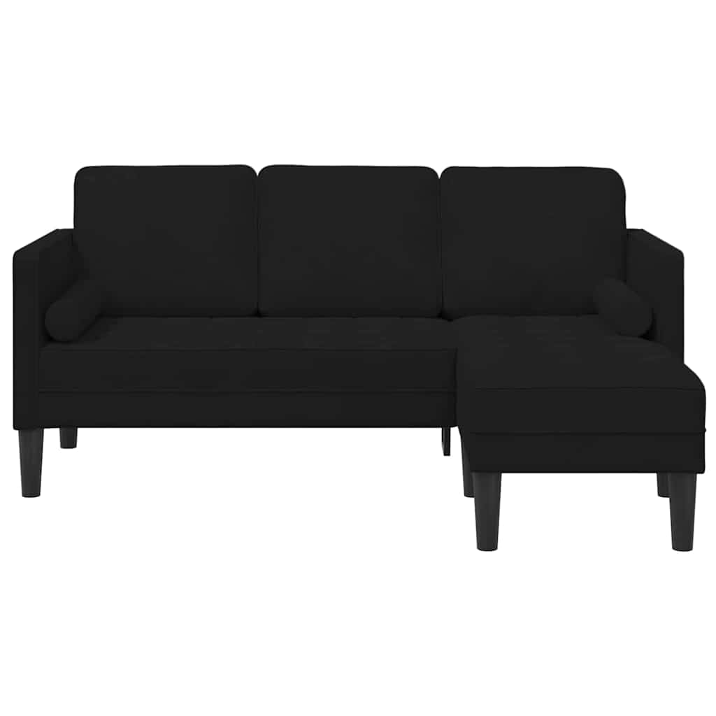 Conjunto de Sofás Preto 173 x 131 x 67 cm Veludo