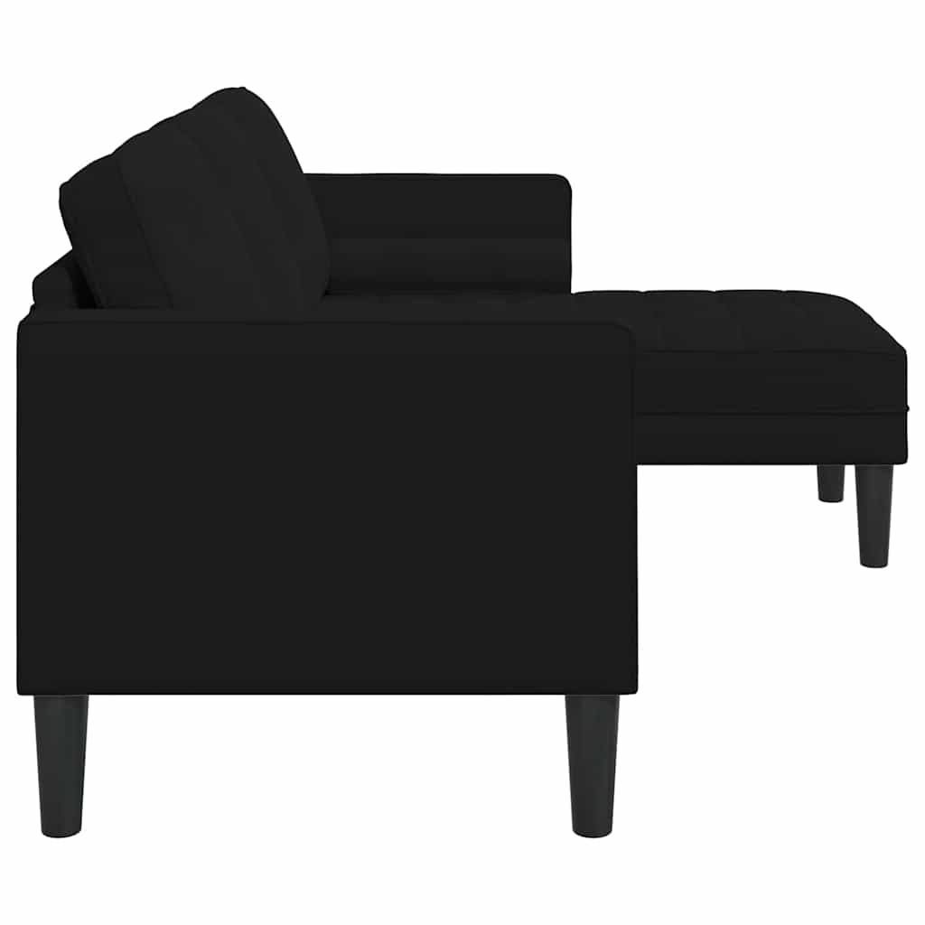 Conjunto de Sofás Preto 173 x 131 x 67 cm Veludo
