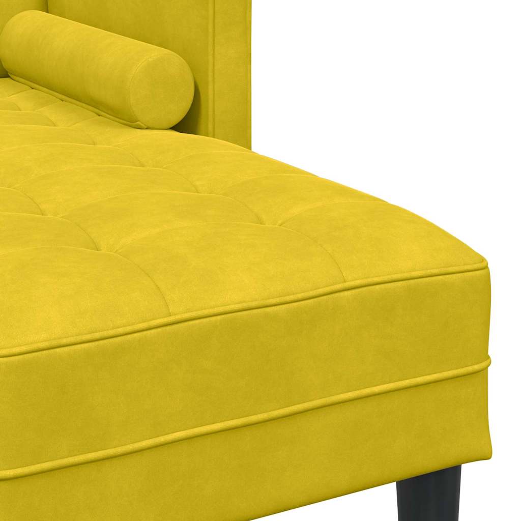 Conjunto de Sofás Amarelo 173 x 131 x 67 cm Veludo