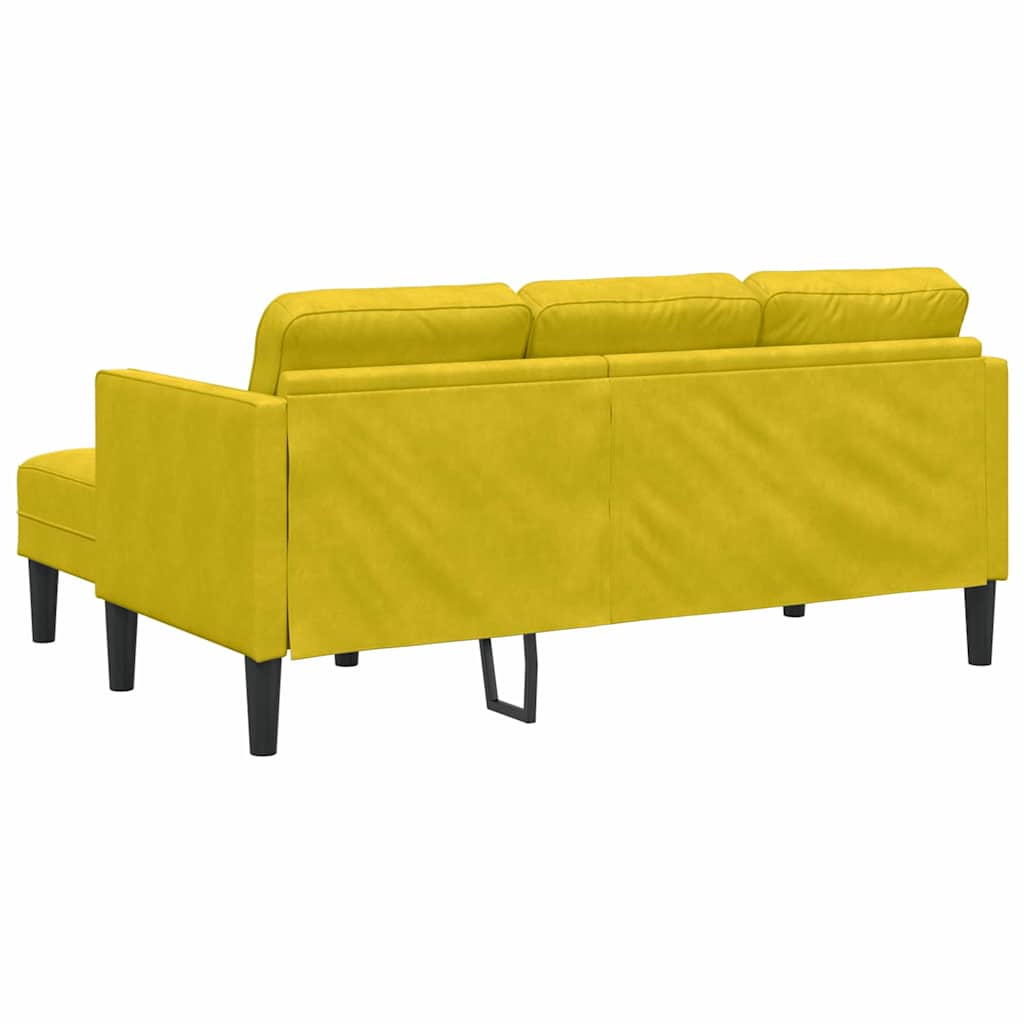 Conjunto de Sofás Amarelo 173 x 131 x 67 cm Veludo