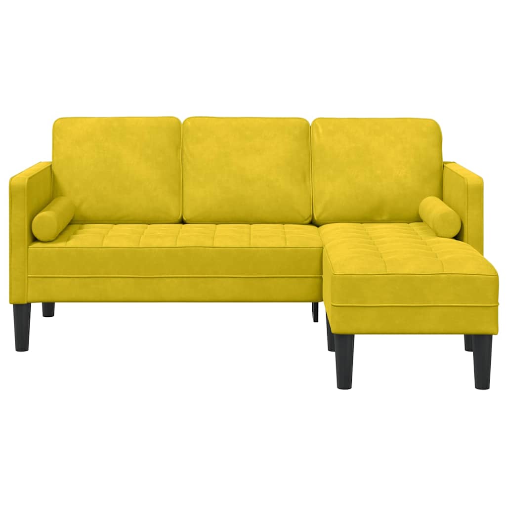 Conjunto de Sofás Amarelo 173 x 131 x 67 cm Veludo