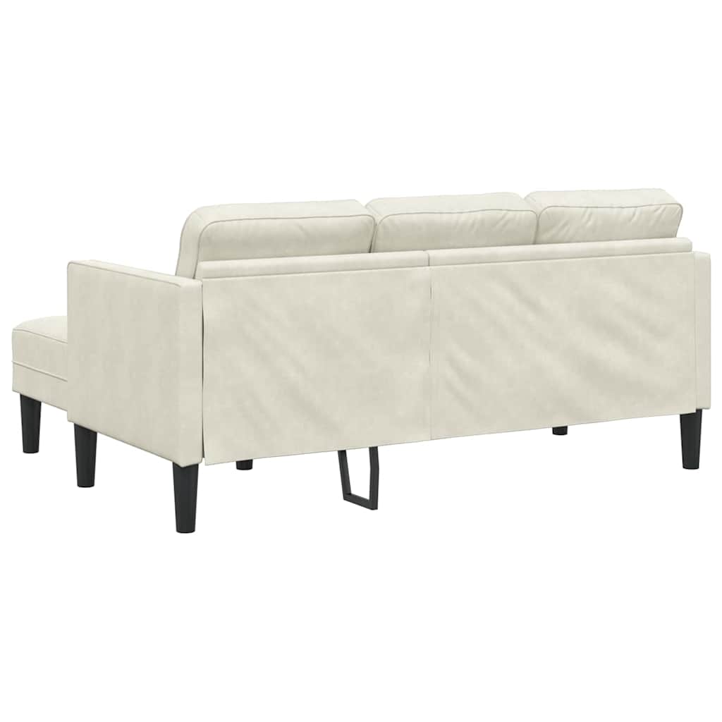 Conjunto de Sofás Creme 173 x 131 x 67 cm Veludo
