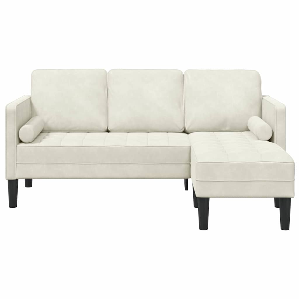 Conjunto de Sofás Creme 173 x 131 x 67 cm Veludo