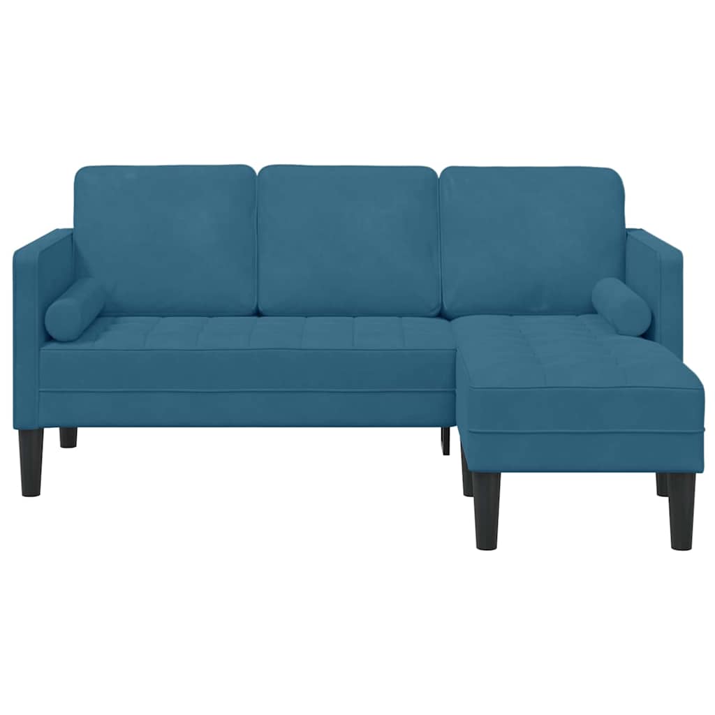 Conjunto de Sofás Azul 173 x 131 x 67 cm Veludo
