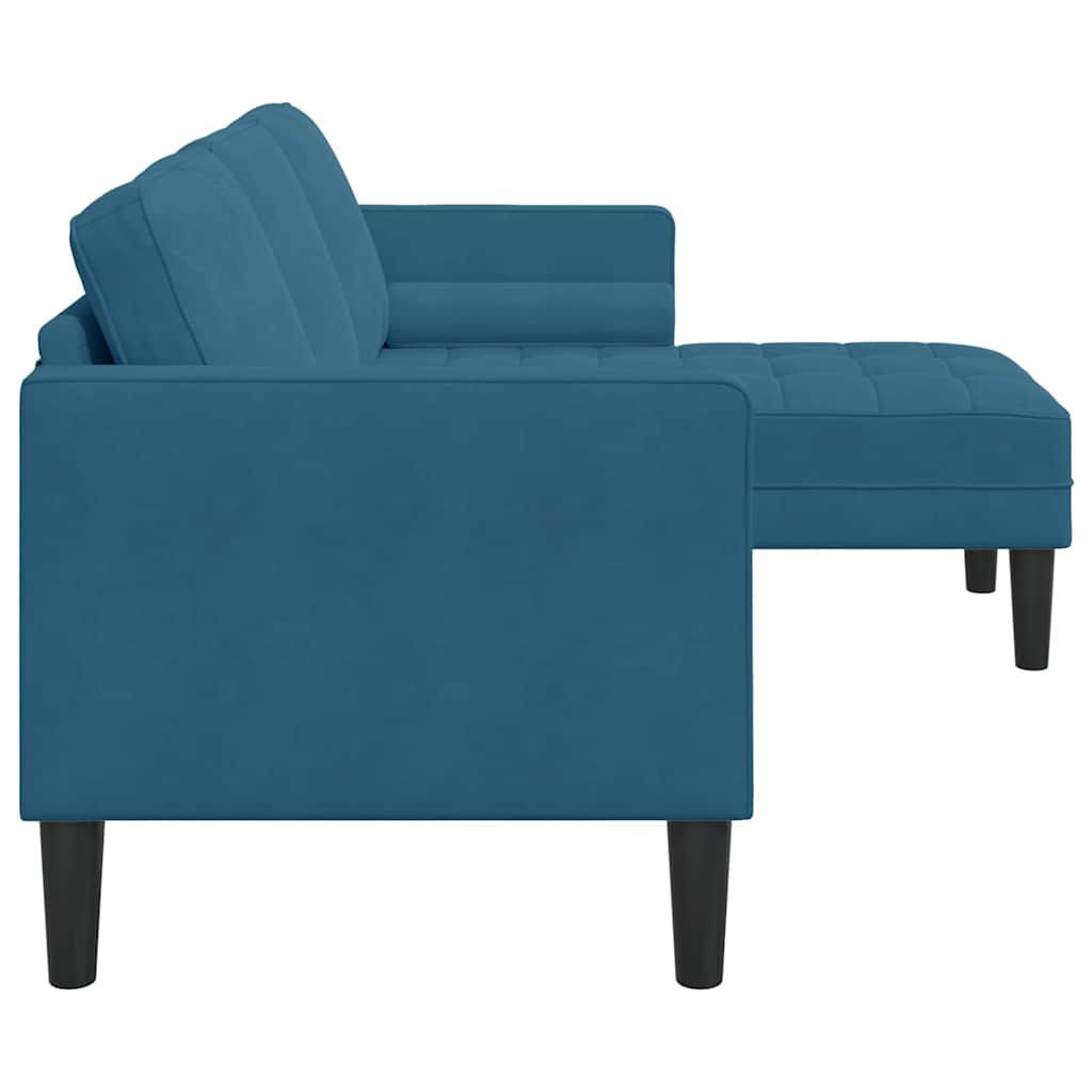 Conjunto de Sofás Azul 173 x 131 x 67 cm Veludo