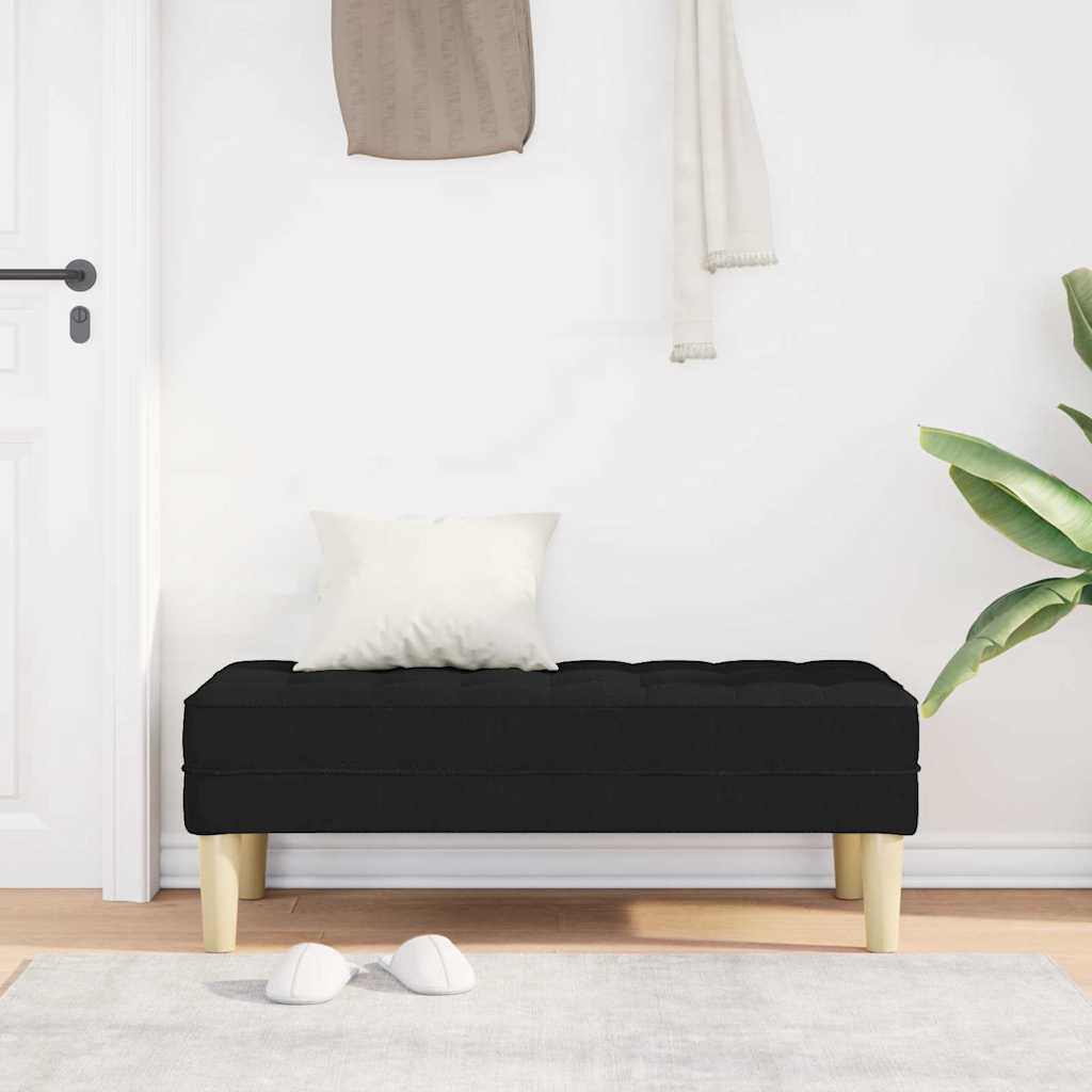 banco Preto 113 x 57 x 39 cm tecido