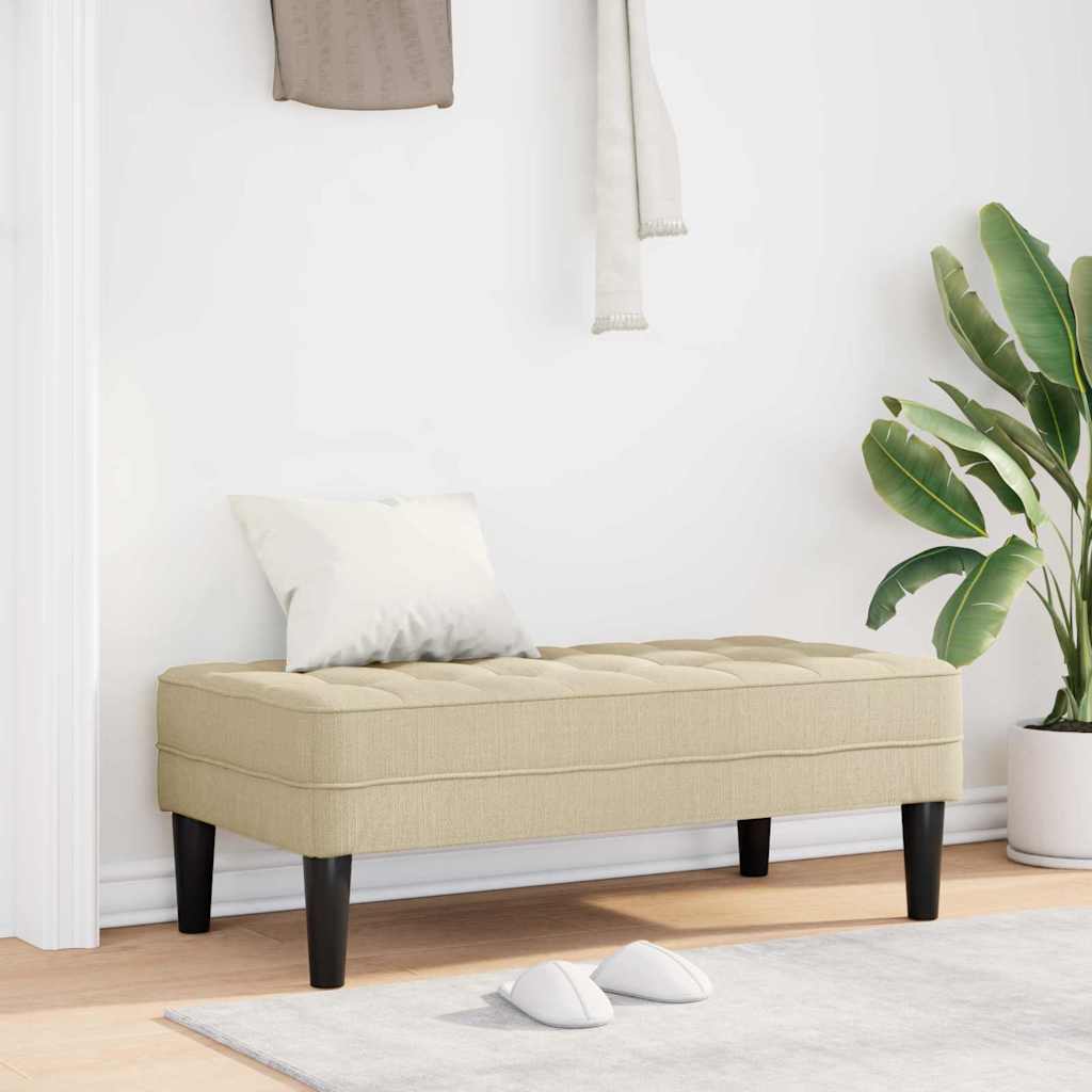 banco Creme 113 x 57 x 39 cm tecido