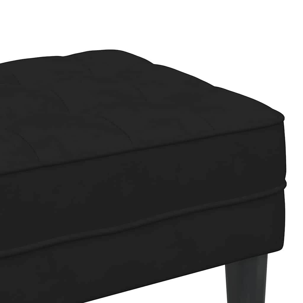 banco Preto 113 x 57 x 39 cm Veludo