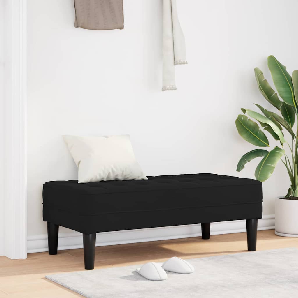 banco Preto 113 x 57 x 39 cm Veludo