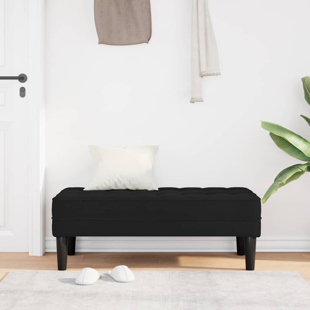 banco Preto 113 x 57 x 39 cm Veludo