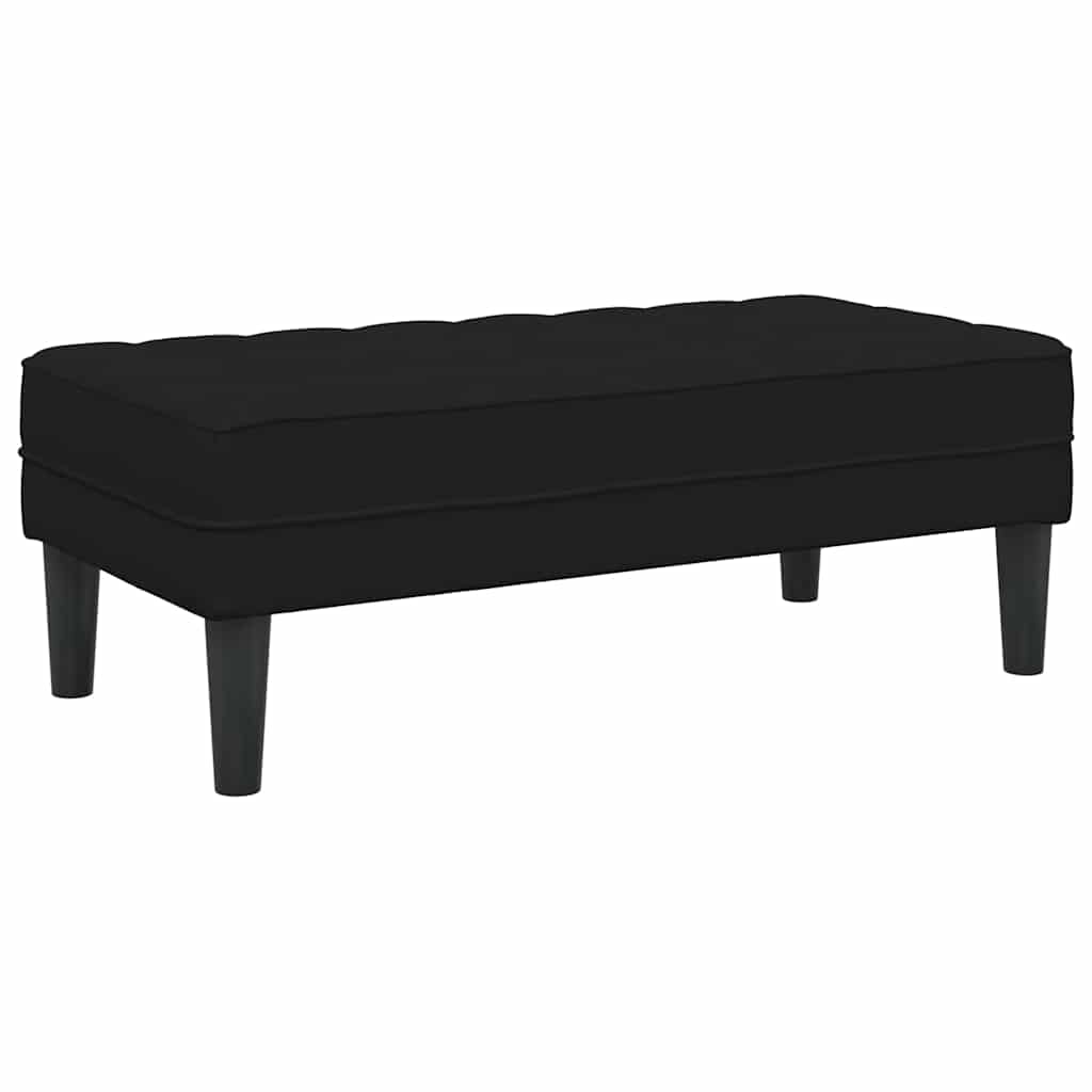 banco Preto 113 x 57 x 39 cm Veludo
