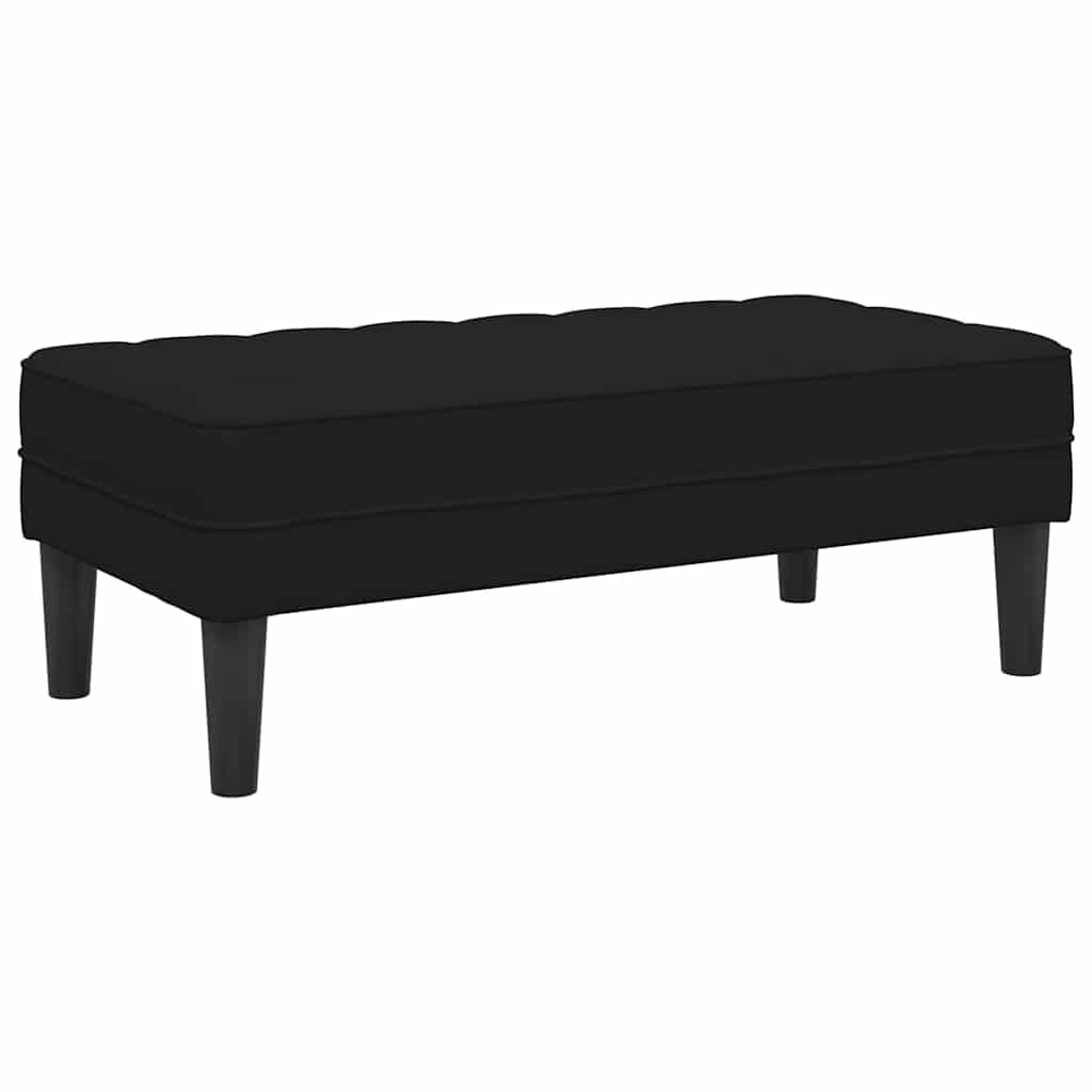 banco Preto 113 x 57 x 39 cm Veludo