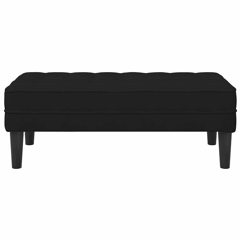 banco Preto 113 x 57 x 39 cm Veludo