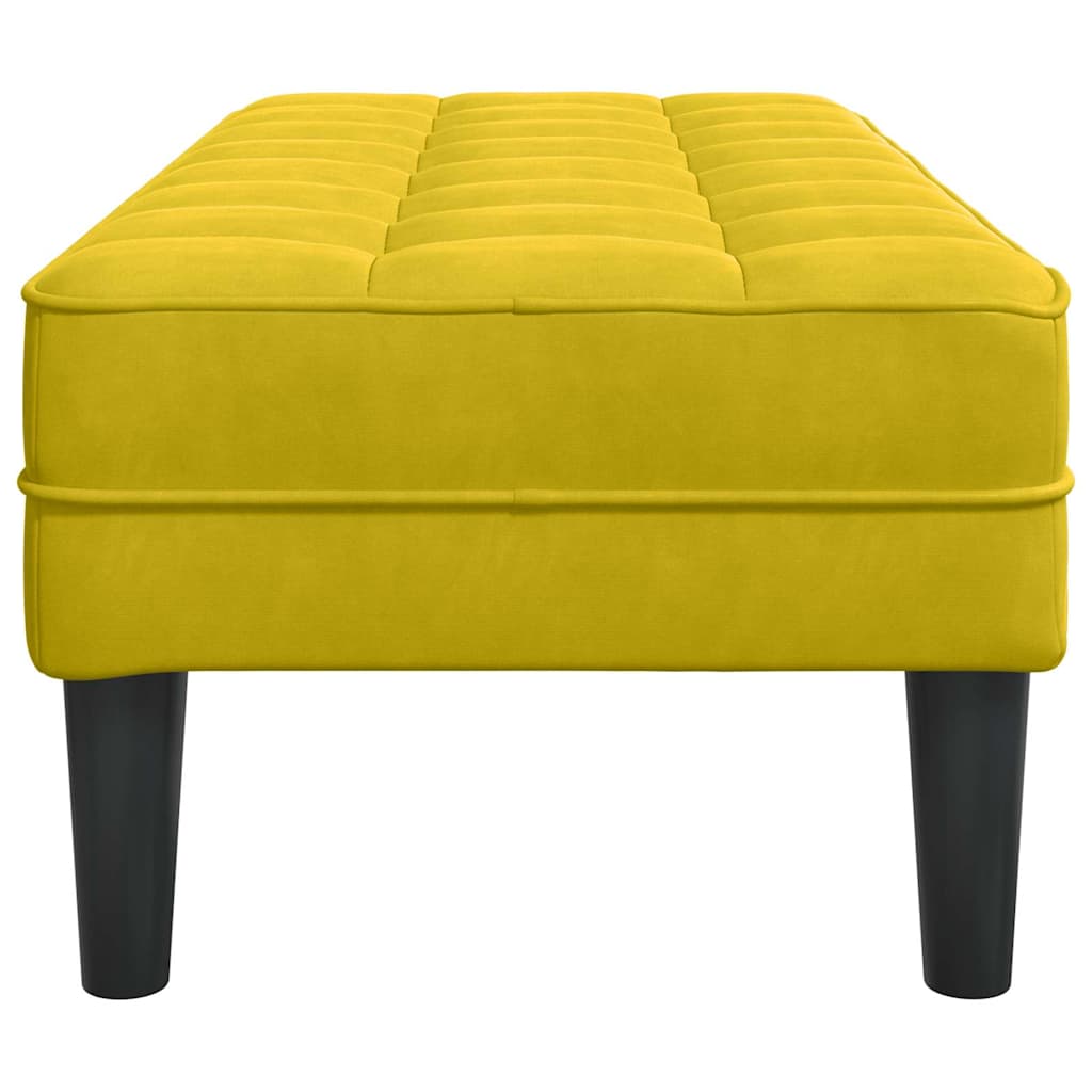 banco Amarelo 113 x 57 x 39 cm Veludo