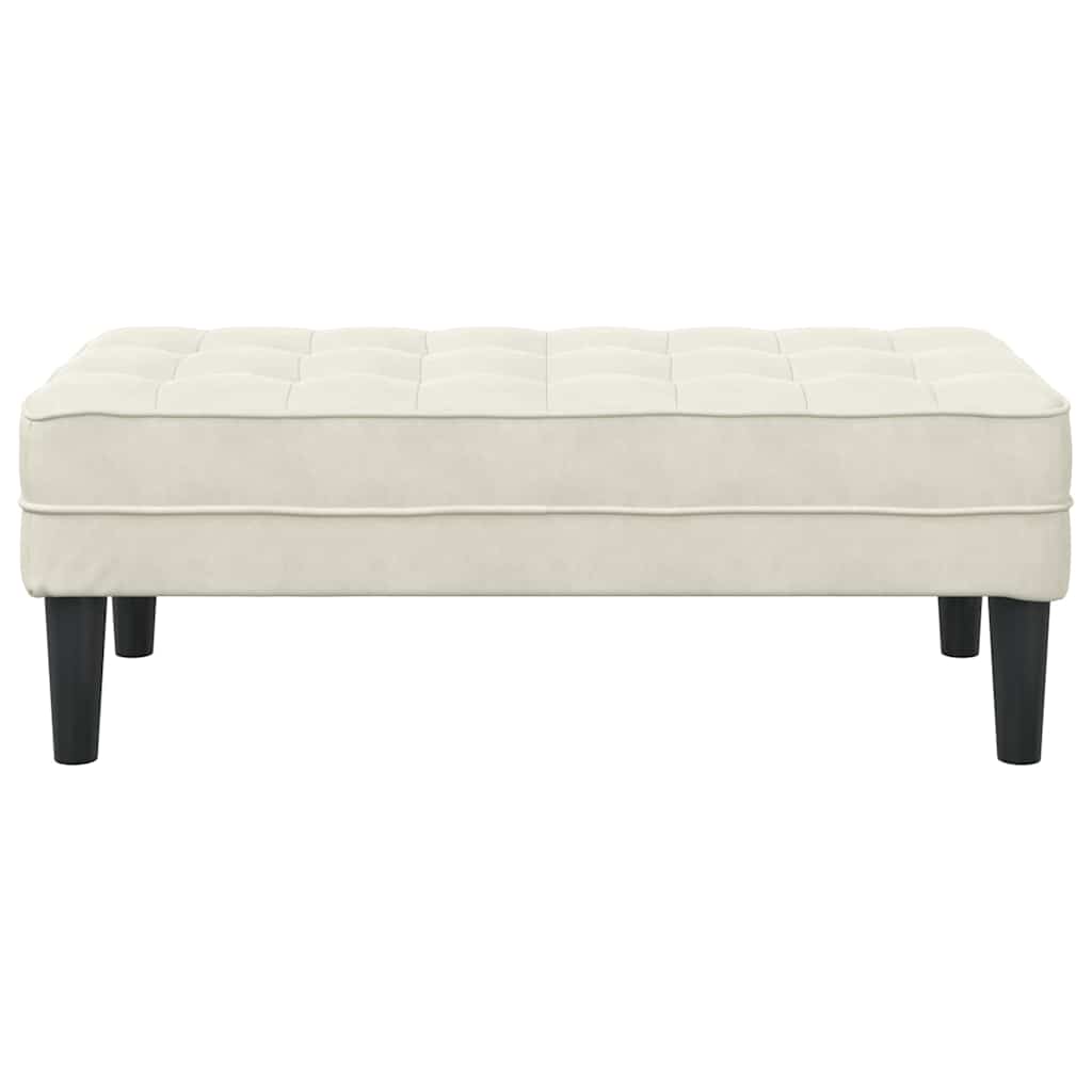 banco Creme 113 x 57 x 39 cm Veludo