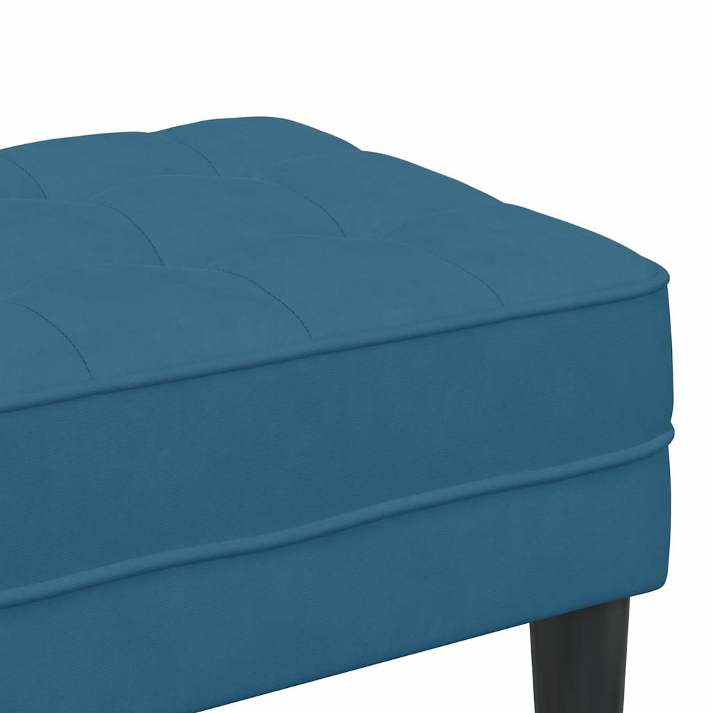 banco Azul 113 x 57 x 39 cm Veludo