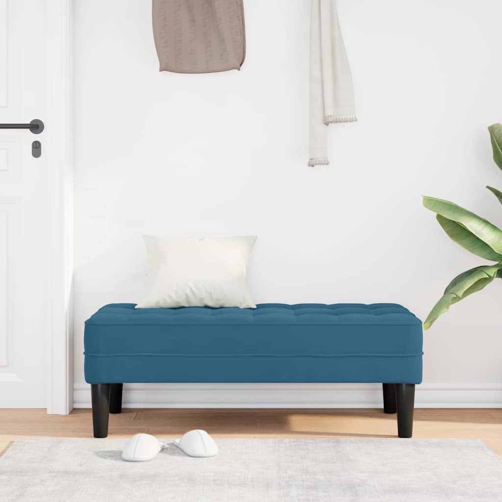 banco Azul 113 x 57 x 39 cm Veludo