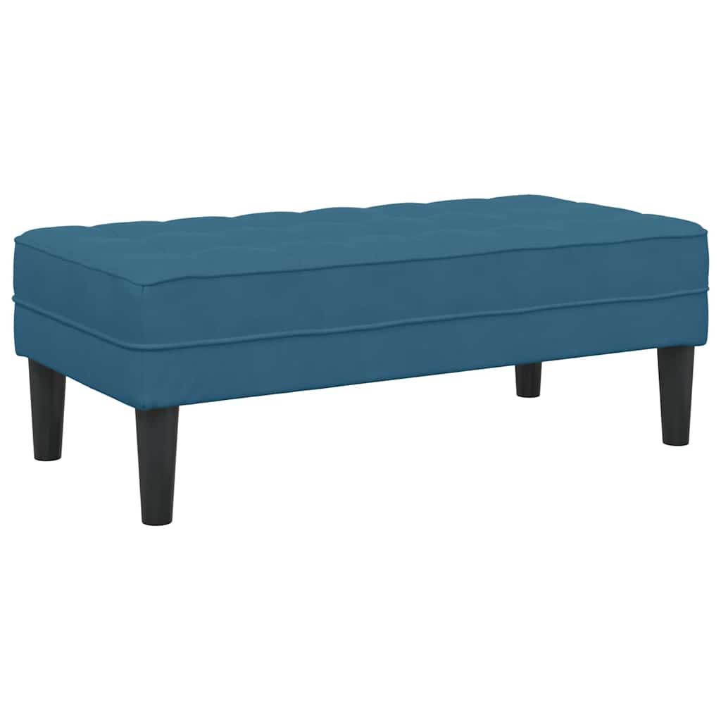 banco Azul 113 x 57 x 39 cm Veludo